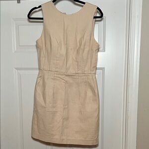 Elegant Cream Sleeveless Dress